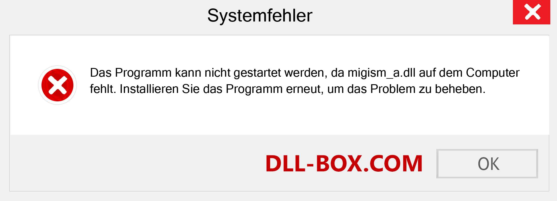 migism_a.dll-Datei fehlt?. Download für Windows 7, 8, 10 - Fix migism_a dll Missing Error unter Windows, Fotos, Bildern