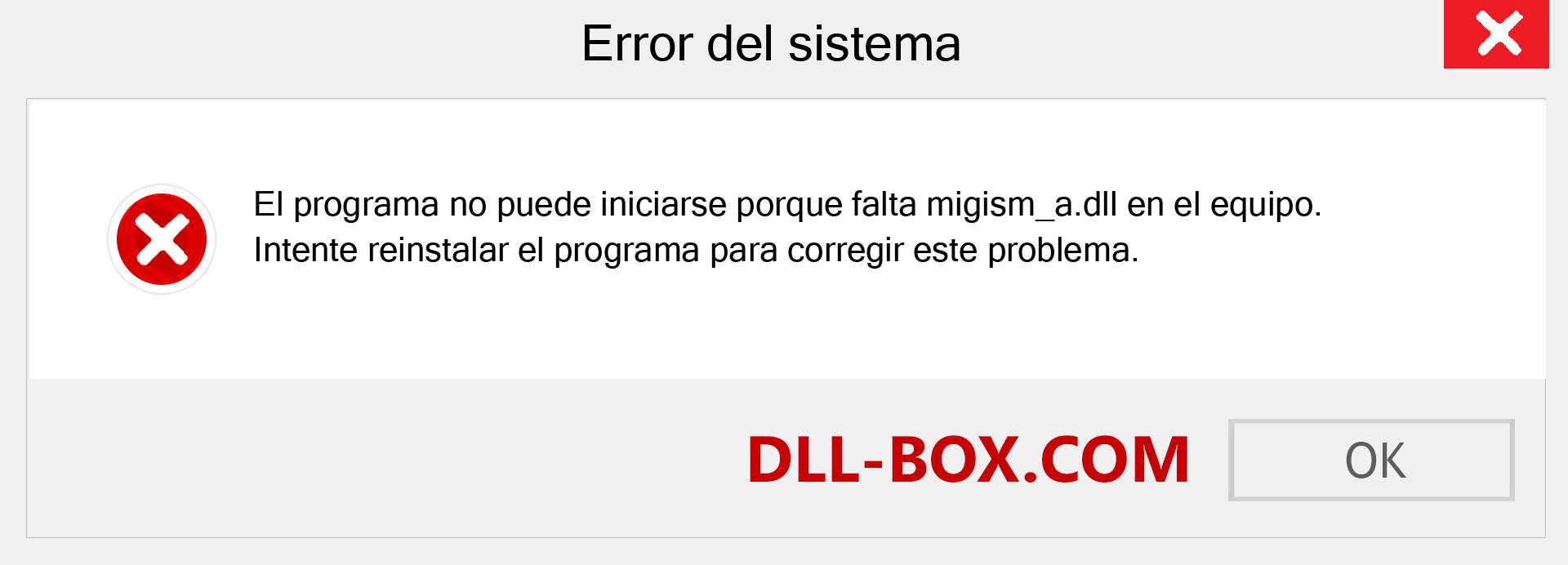 ¿Falta el archivo migism_a.dll ?. Descargar para Windows 7, 8, 10 - Corregir migism_a dll Missing Error en Windows, fotos, imágenes