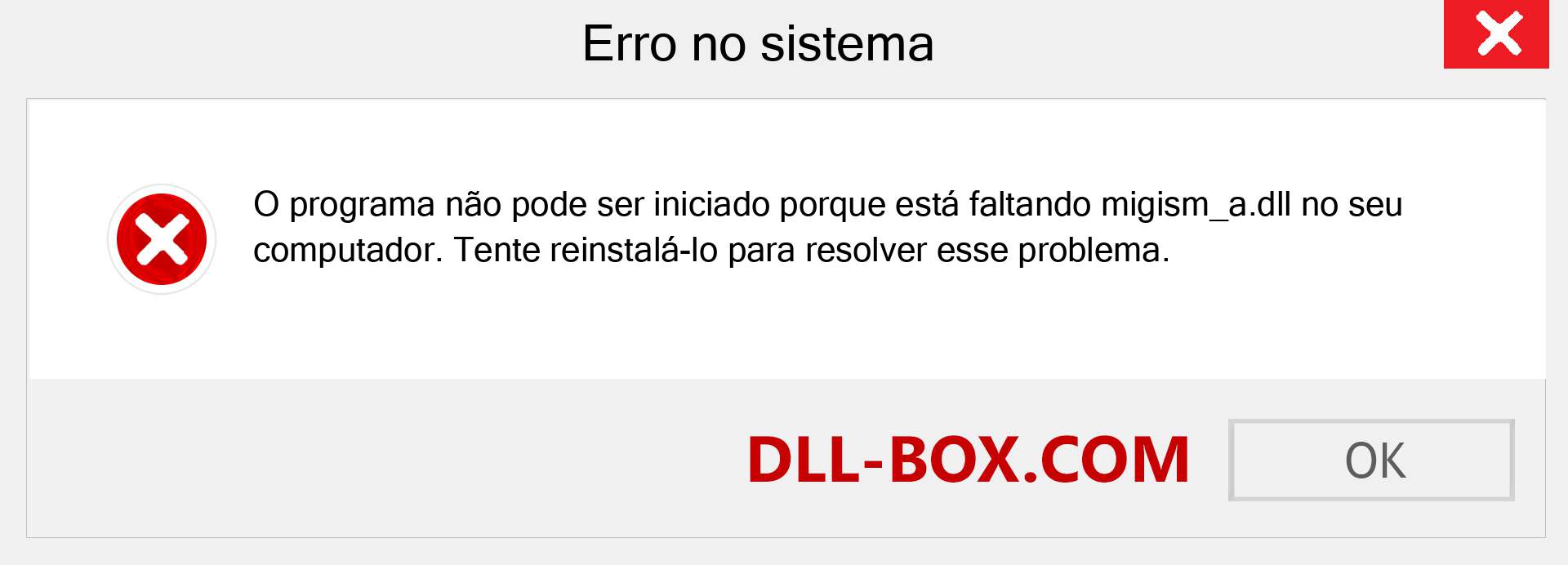 Arquivo migism_a.dll ausente ?. Download para Windows 7, 8, 10 - Correção de erro ausente migism_a dll no Windows, fotos, imagens