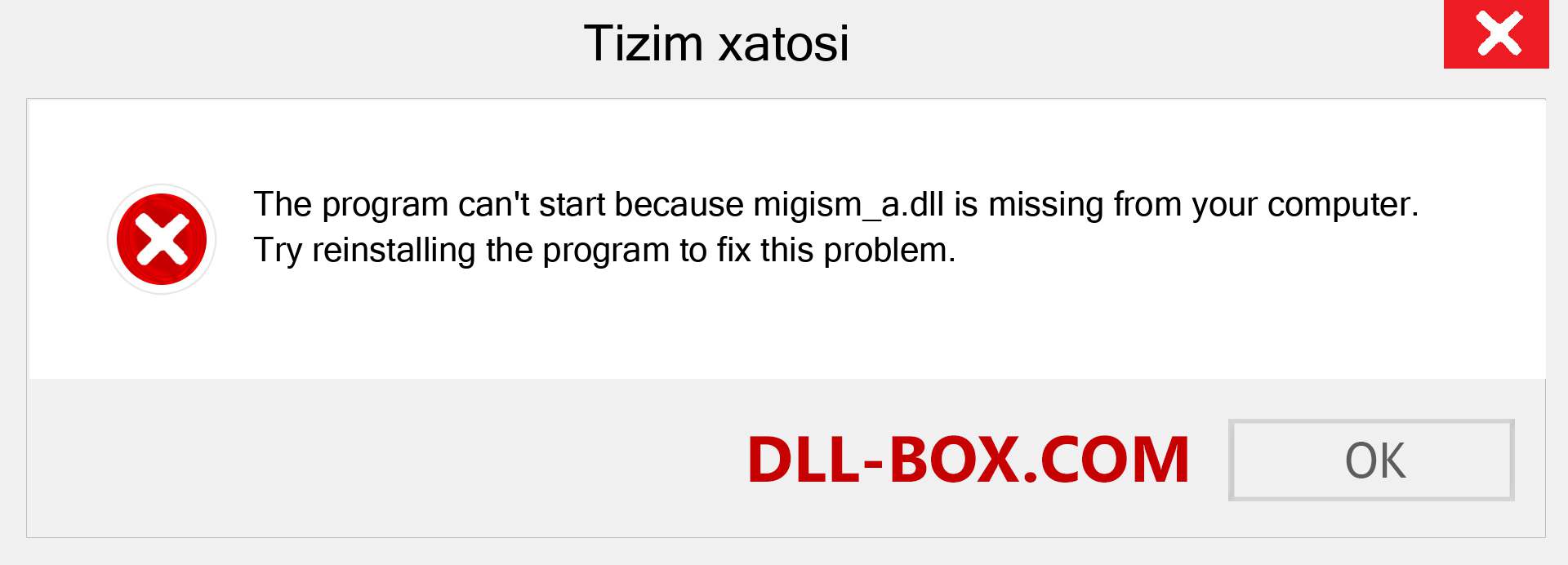 migism_a.dll fayli yo'qolganmi?. Windows 7, 8, 10 uchun yuklab olish - Windowsda migism_a dll etishmayotgan xatoni tuzating, rasmlar, rasmlar